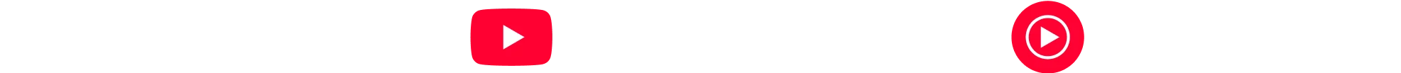 Лого Megogo, Youtube Premium, Youtube Music