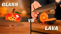 ASMR Glass Fruit Cutting | Ultra-Satisfying 5-Minute Slow Motion (Glass, Stone & Lava)
