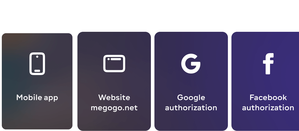 Methods of logging into MEGOGO