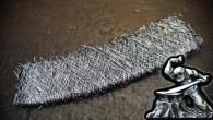 Damascus steel from expanded mesh.