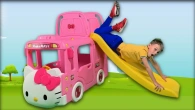Vania plays with New Toy Bus - Youtube