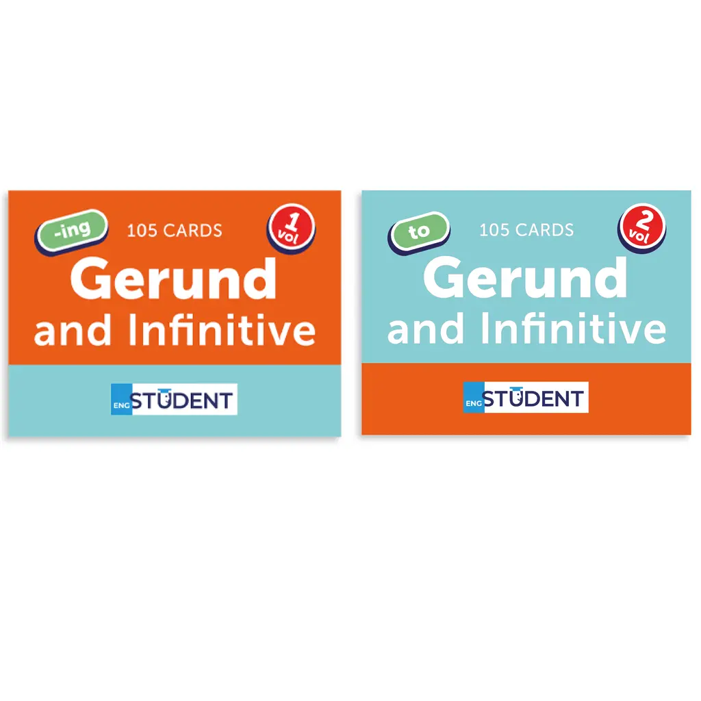 Обкладинка "Картки для вивчення англійської - GERUND 1 & GERUND 2"