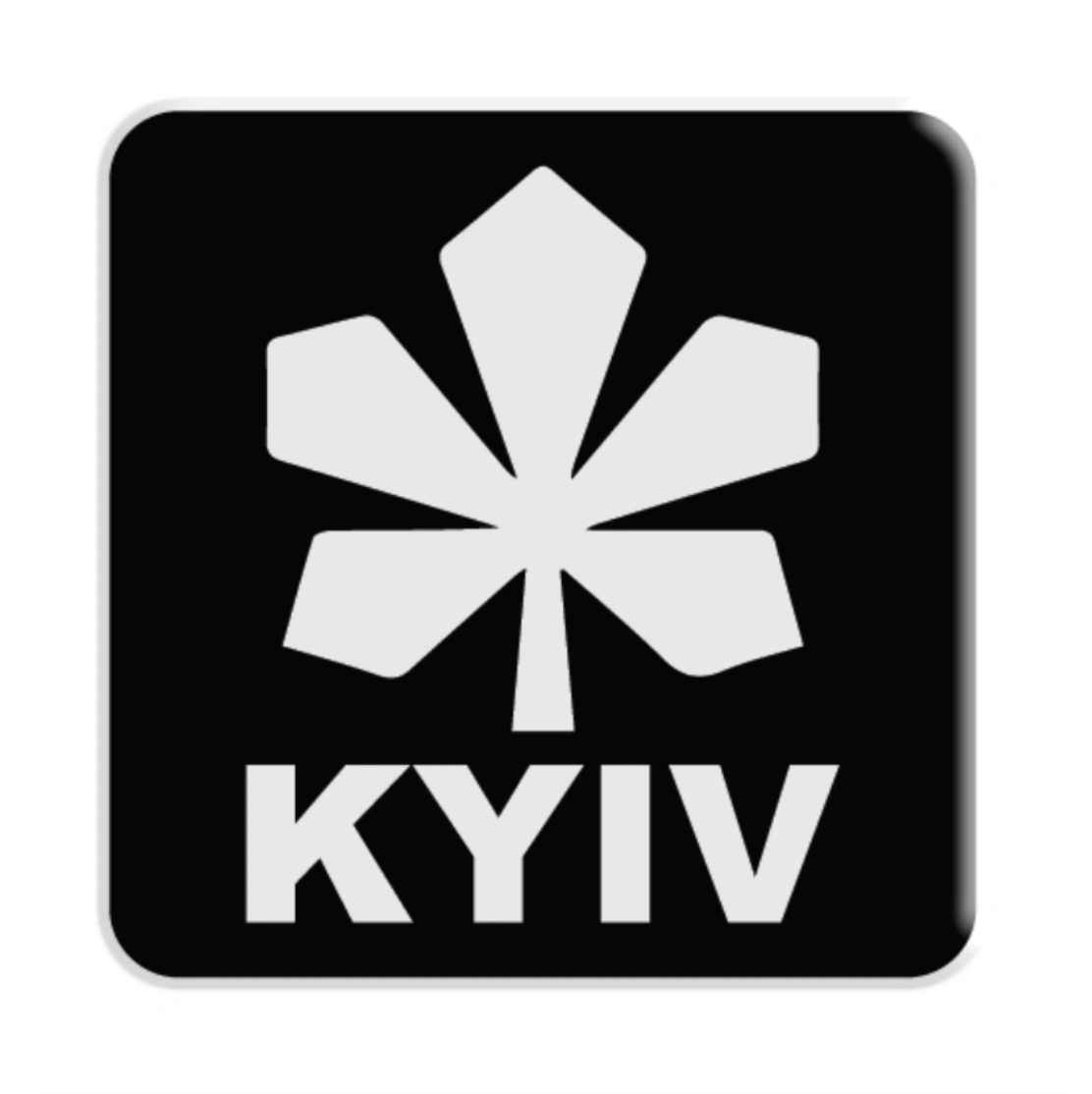 3D стікер KYIV black