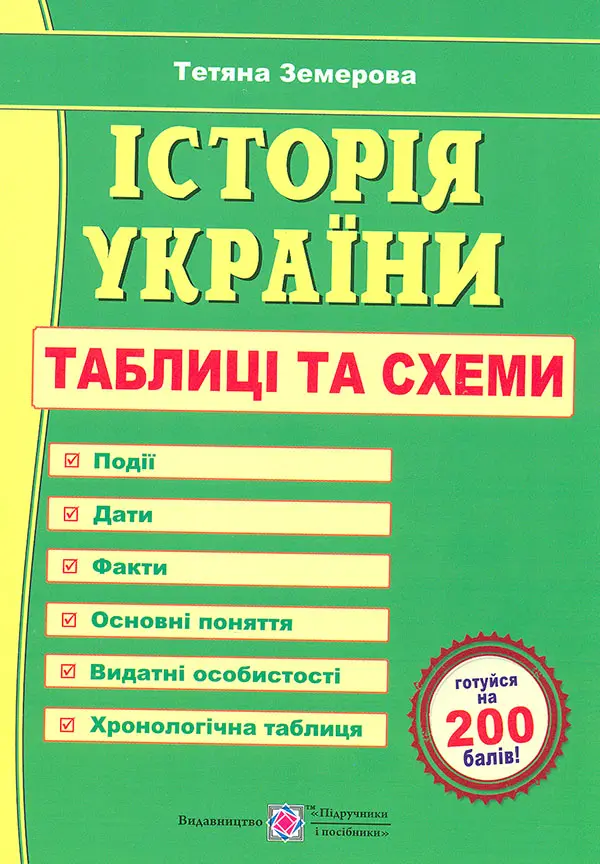 Історія України. Таблиці і схеми 2025
