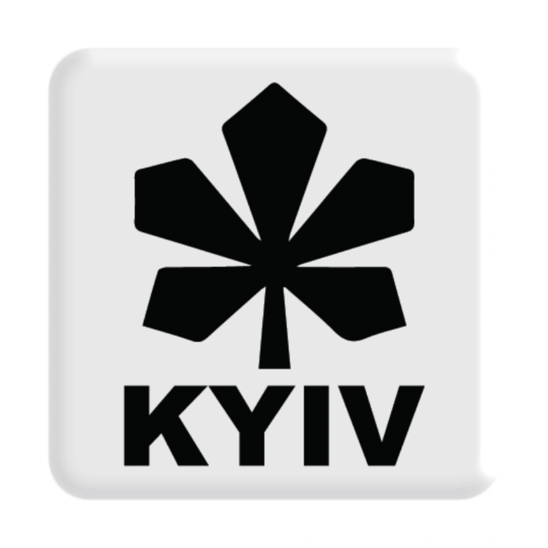 3D стікер KYIV white