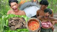 Ultimate Rainforest Survival: Ancient Beef Liver Recipe Revealed! | Primitive Boy