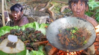 Giant eel fish Super SPICY stir fried with lemongrass : Primitive Boy