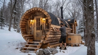 Man Builds a Barrel-Shaped Cabin in the Forest | Complete Construction