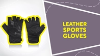 Leather sports gloves