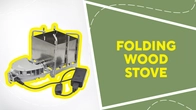 Folding wood stove