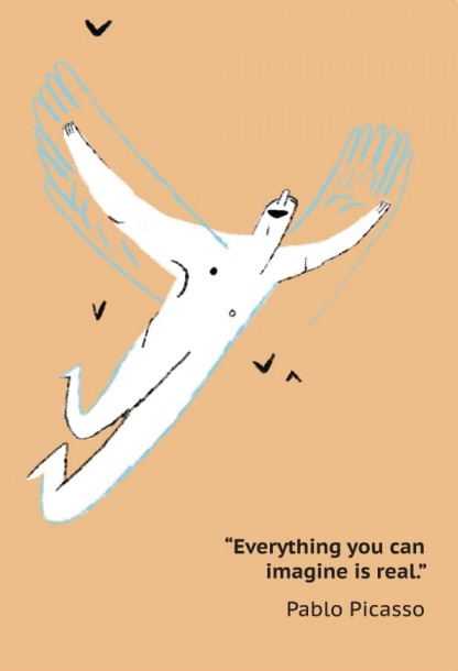Магнітна листівка "Everything is real"