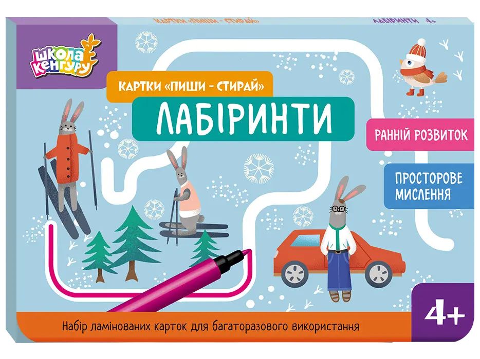 Ранній розвиток. Картки Пиши-стирай. Лабіринти