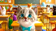 Cute Cat’s Winter Adventure with Kitten’s Play Fun Pet Care Best Learning cartoons for babies