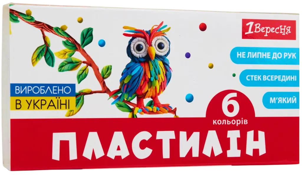 Обкладника "Пластилін 1Вересня 6 кольорів" Обкладинка "Пластилін 1Вересня 6 кольорів"
