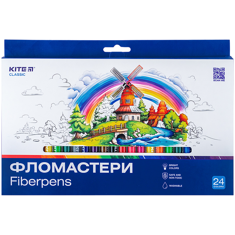 Фломастери набiр 24 штуки Kite Classic