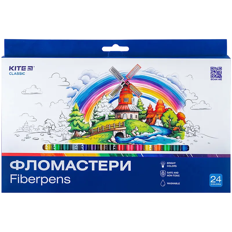 Фломастери набiр 24 штуки Kite Classic