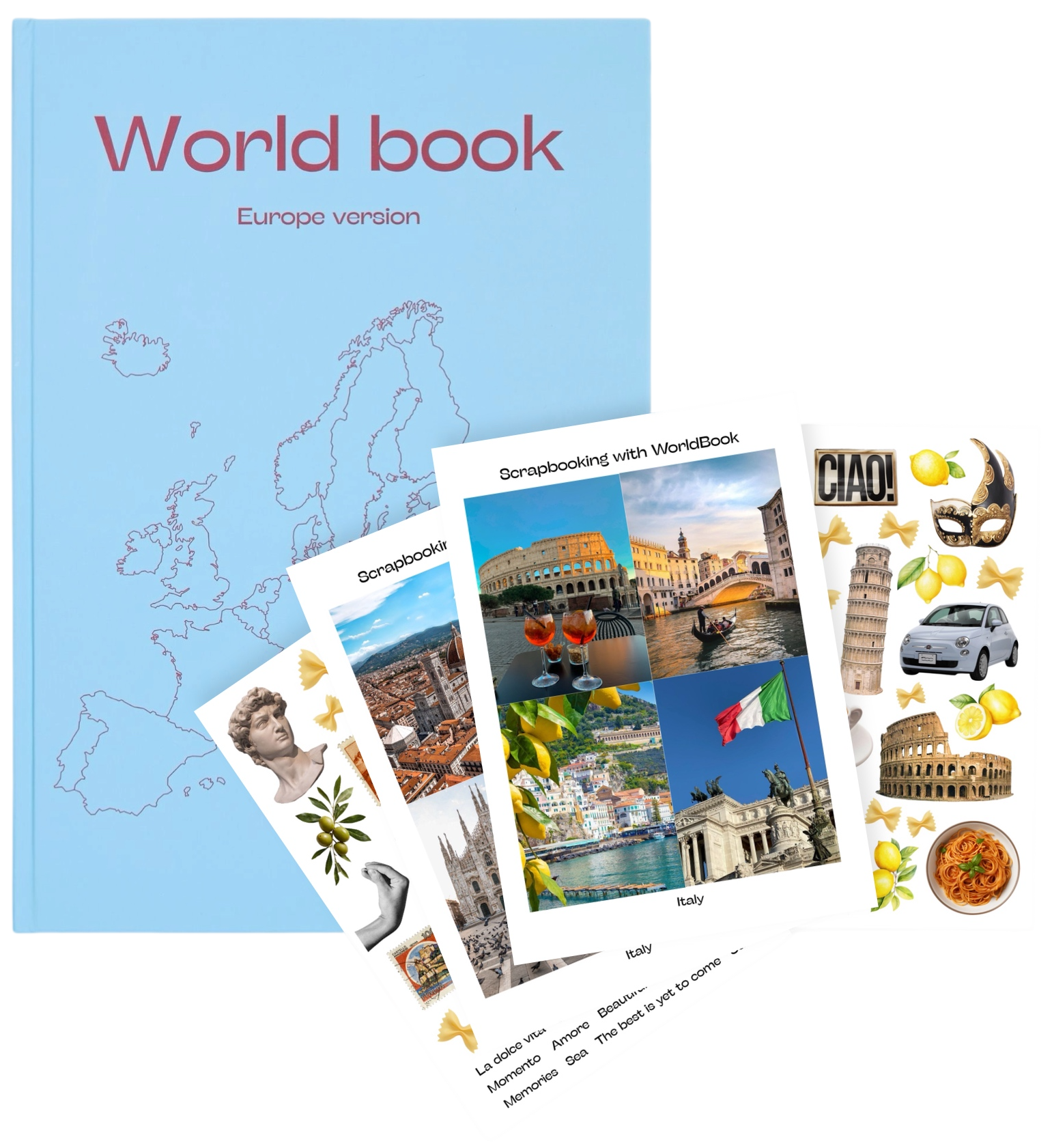 WorldBook Europe version + набір наліпок "Італія"