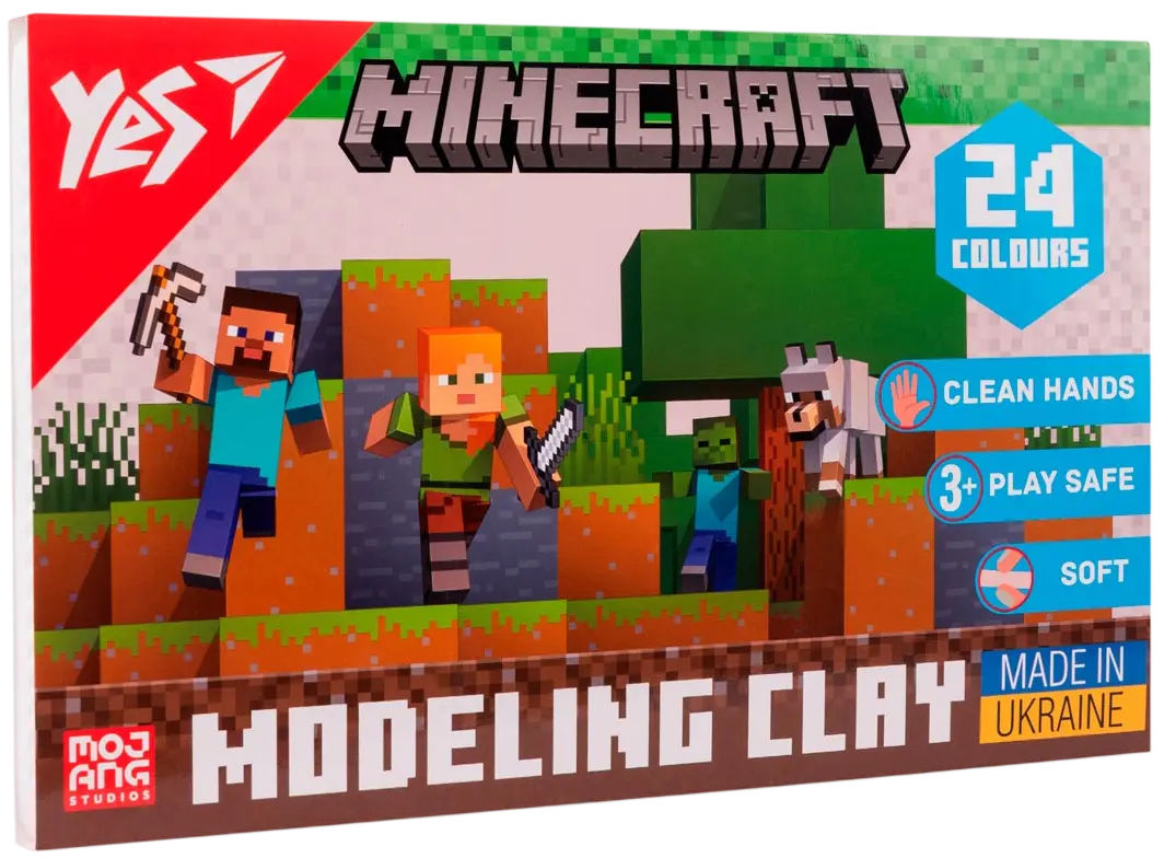 Пластилін Yes 24 кольори Minecraft