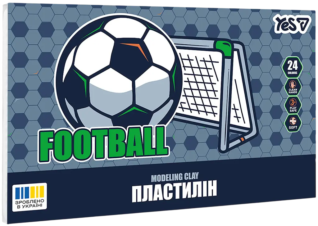Обкладинка "Пластилін Yes 24 кольори Football"