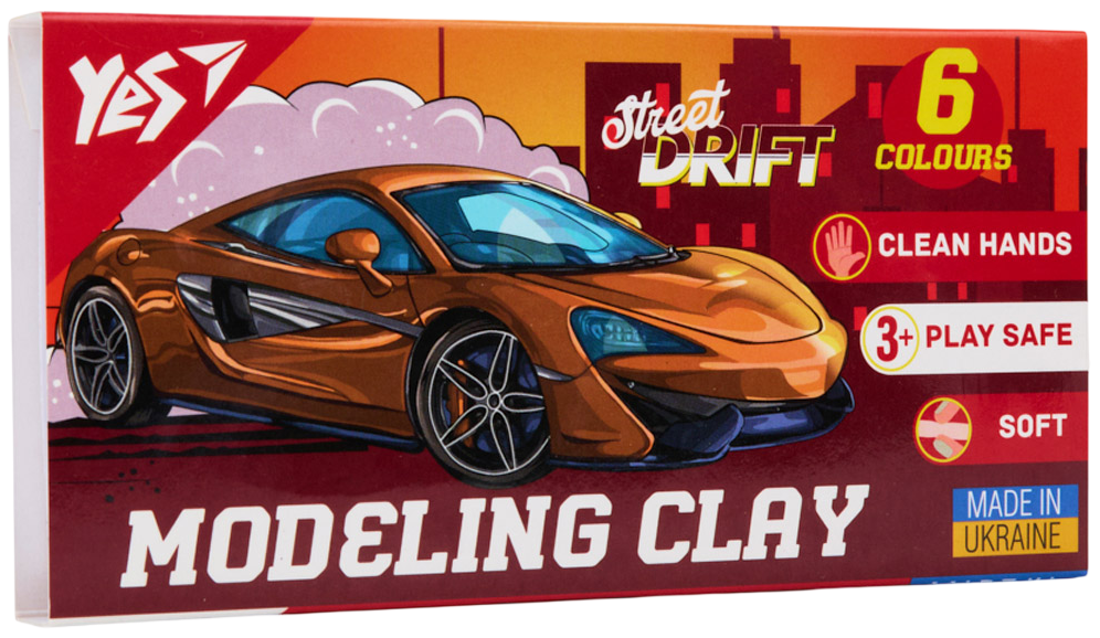 Пластилін Yes 6 кольорів Drift King