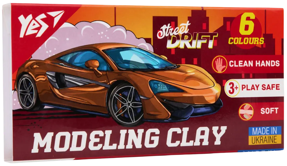 Обкладинка "Пластилін Yes 6 кольорів Drift King"
