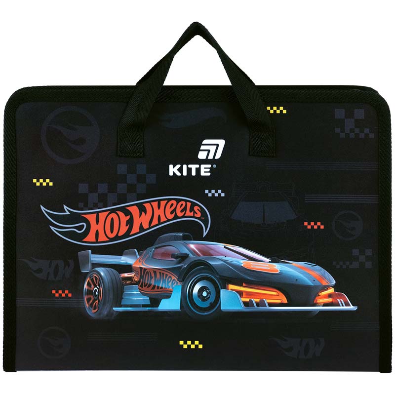 Папка-портфель на блискавці Kite Hot Wheels (1 відділення,...