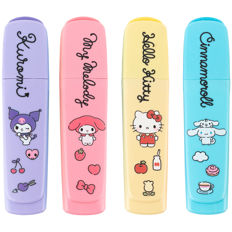 Маркер Highlighter Kite Hello Kitty and friends (набір з 4-х кольорів) - Kebuk