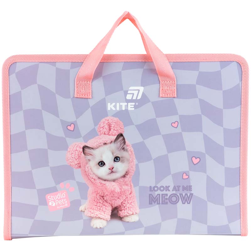 Папка-портфель на блискавці Kite Studio Pets (1 відділення, A4) - Kebuk