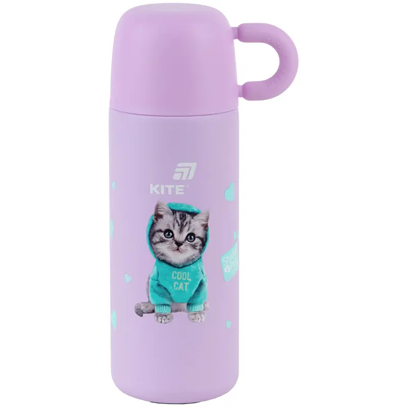 Термос Kite Studio Pets, 480 мл (фіолетовий)