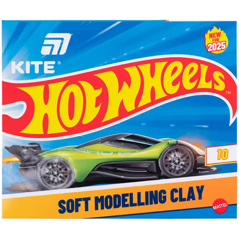 Обкладинка "Пластилін восковий Kite Hot Wheels (10 кольорів, 200 г)"