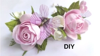 DIY/МКНіжні букетики на резинціРоза із фоамірануRealistic roses from foamiran