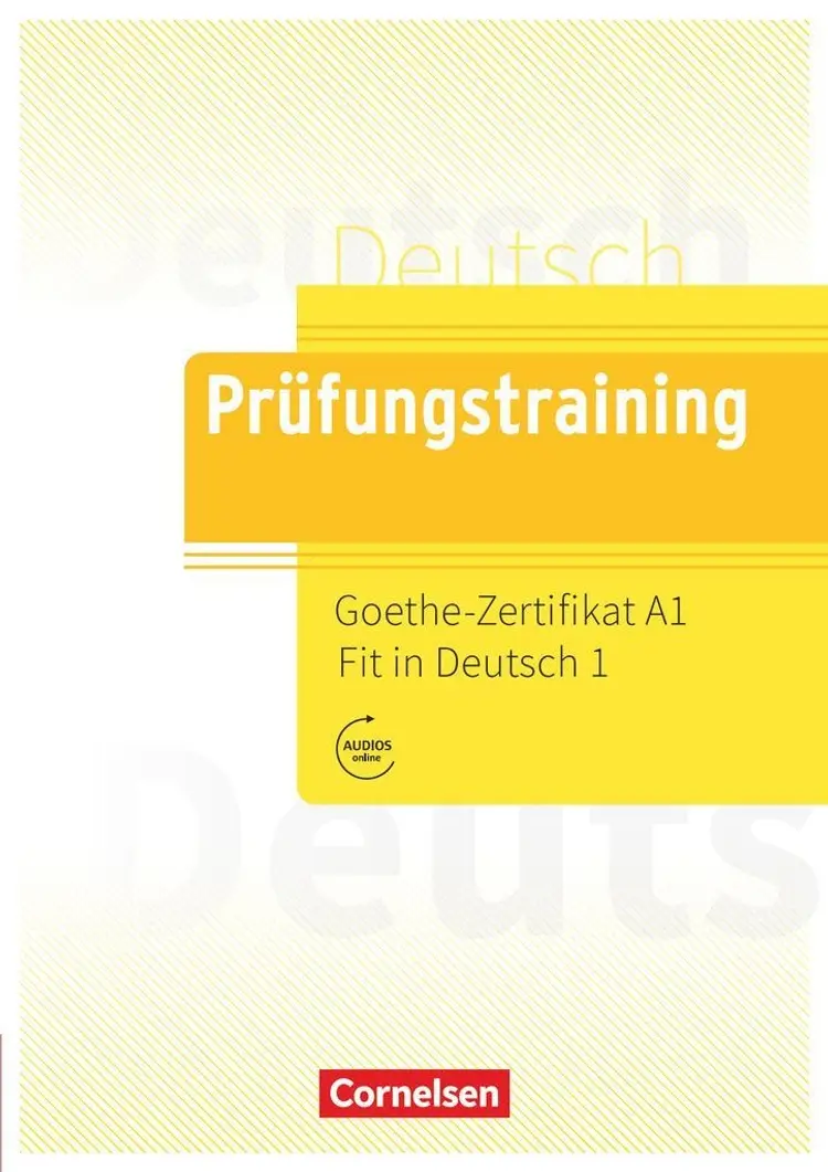 Обкладника "Prufungstraining DaF: Goethe-Zertifikat A1 Fit in Deutsch 1 Übungsbuch mit Lösungen, Audios Online" Обкладинка "Prufungstraining DaF: Goethe-Zertifikat A1 Fit in Deutsch 1 Übungsbuch mit Lösungen, Audios Online"