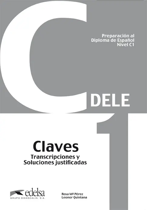 Обкладника "Preparación al DELE C1 Claves" Обкладинка "Preparación al DELE C1 Claves"