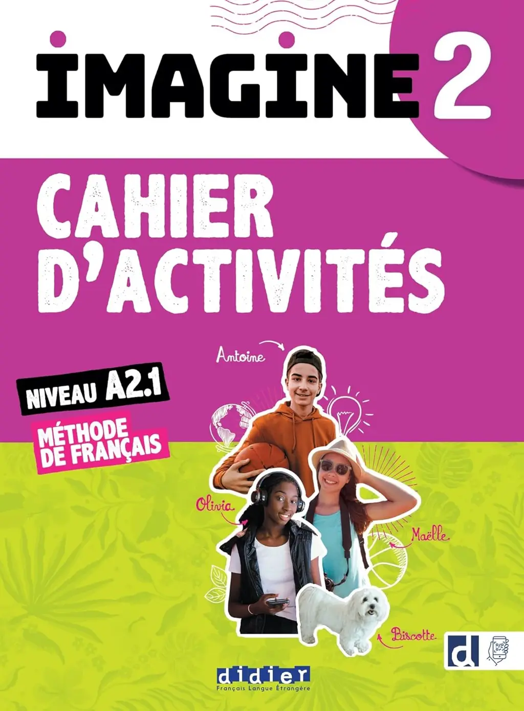 Обкладинка "Imagine 2 A2.1 Cahier d'activites + didierfle.app"