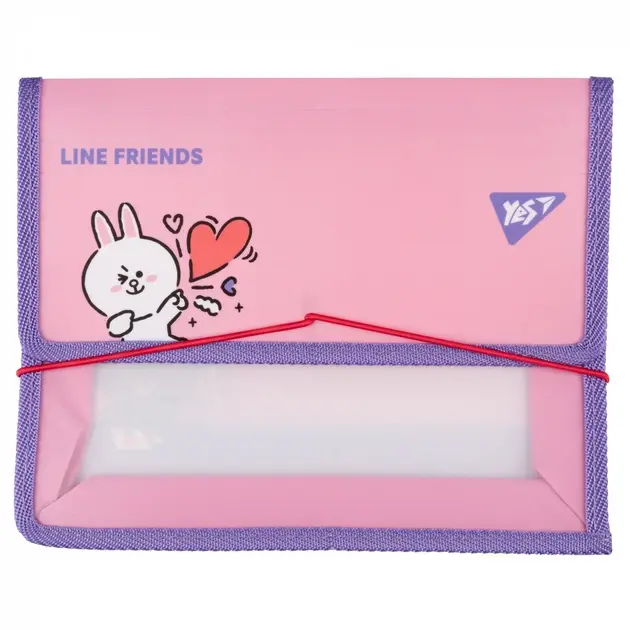 Обкладинка "Папка для зошитів YES пласт. на резинці В5 Line Friends.Cony"