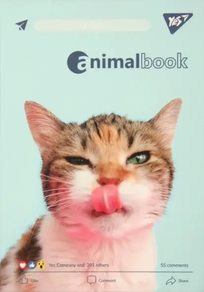 Блокнот YES А6/64 інт Animal book, лінія