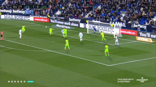 Vasyl Kravets in the Leganes vs Levante match