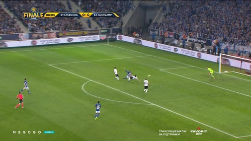 League Cup final. Strasbourg — Guingamp 0:0. Match overview