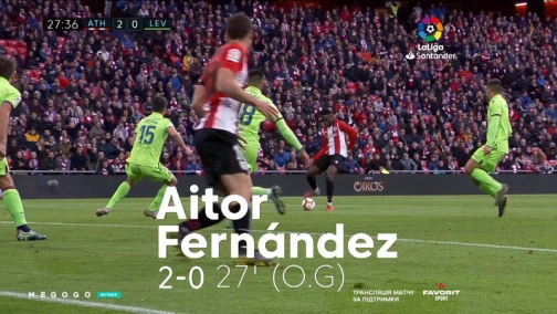 30 тур. Атлетик — Леванте 3:2. Обзор матча