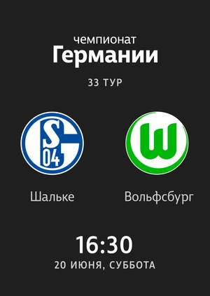 33-й тур. Шальке — Вольфсбург. 1:4 Обзор матча