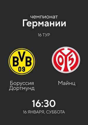 16-й тур. Боруссия Дортмунд — Майнц. Обзор матча