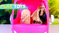 Barbie doll and Chelsea glam camper van! Play Toys