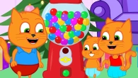 Cats Family in English - New Year s Gumball Machine Animation