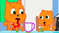 Cats Family in English - Blender Experiment Cartoon for Kids