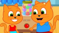 Cats Family in English - Homemade Gumball Machine Cartoon for Kids