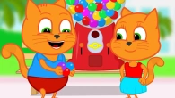 Cats Family en Français - Rainbow Machine de Gomme Dessin Animé 2020 en Français